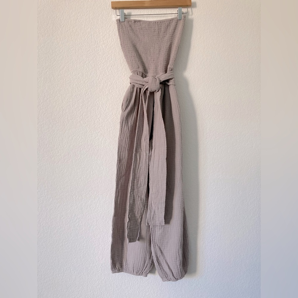 Wide-Leg Jumpsuit with Belt